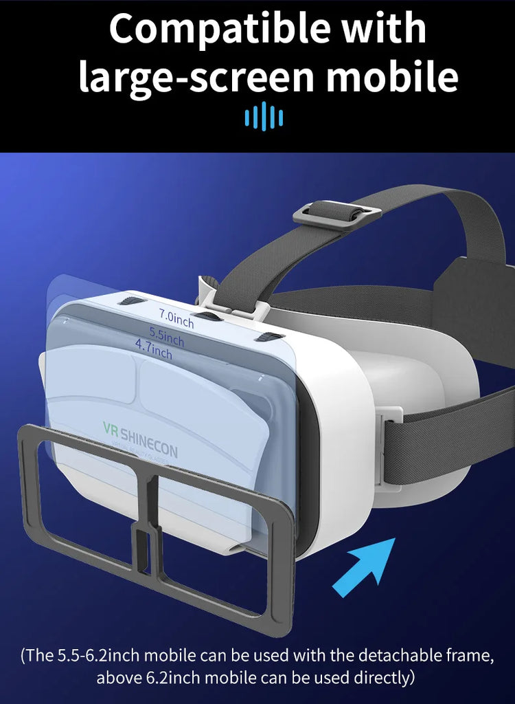 Virtual Reality VR Glasses Headset Viar Devices 3D Helmet Lenses Smart Goggles For Phone Smartphones Cell With Controller Viewer