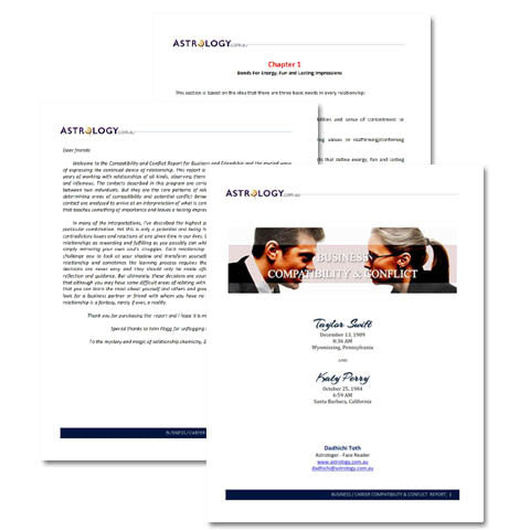 Business Compatibility and Conflict Report ASTROLOGY BUSINESS COMPATIBILITY CONFLICT REPORT