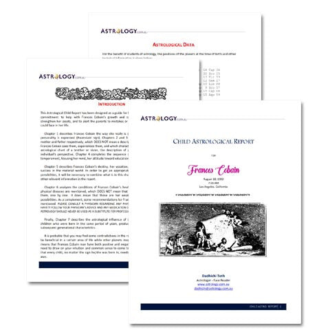 CHILD ASTROLOGICAL REPORT GIRL
