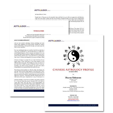 Chinese Astrology Profile CHINESE ASTROLOGY PROFILE