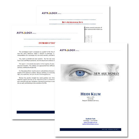 NEW AGE WOMAN ASTROLOGY REPORT