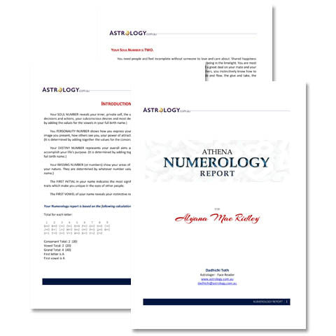  NUMEROLOGY REPORT